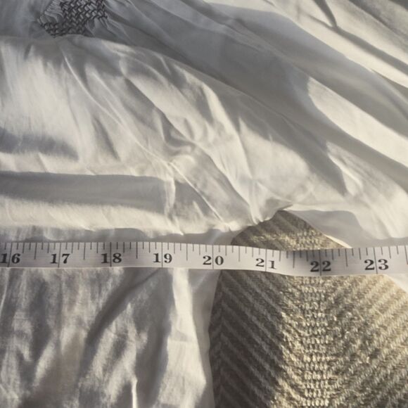 MADEWELL Women's Small Embroidered Poplin Balloon-Sleeve Top Boho Peasant - Picture 7 of 11